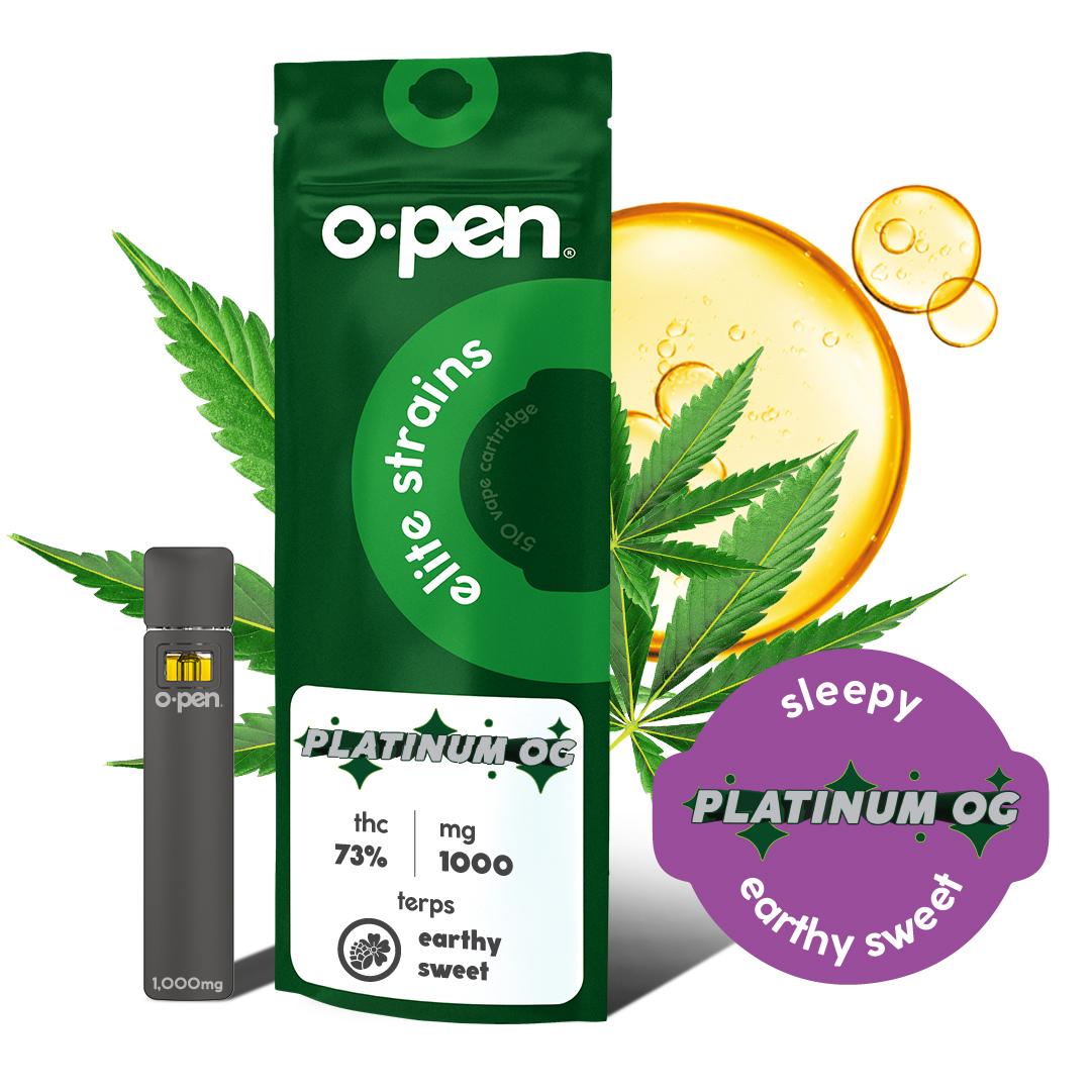 Photograph of product: O.pen-Elite-Rosin+ AIO Sleepy Platinum OG