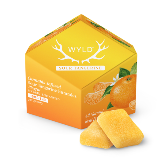 Photograph of product: 10mg Sour Tangerine Hybrid Gummies 10pk