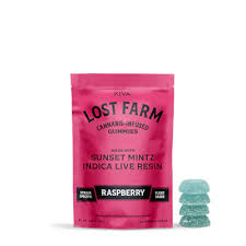 Photograph of product: Lost Farm Oui'd Live Resin Raspbery 100mg Gummies