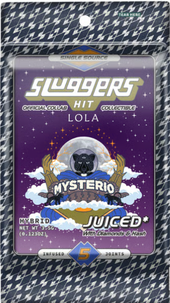 Photograph of product: [Sluggers] Infused Preroll 5 Pack - 3.5g - Mysterio (H)