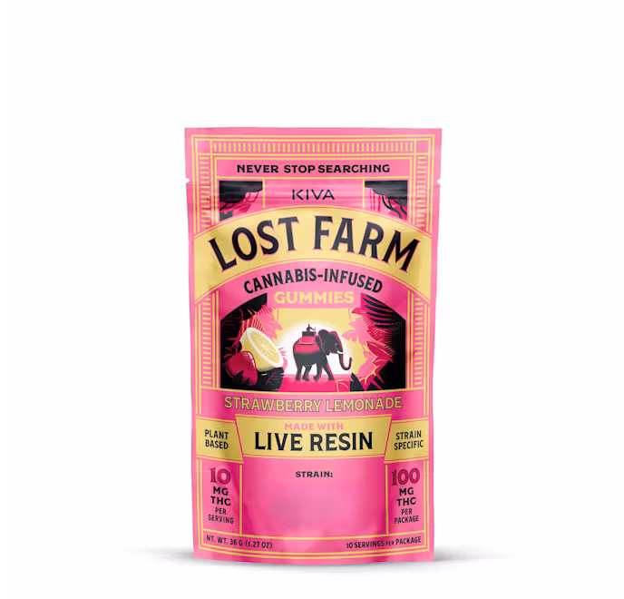 Photograph of product: Lost Farm | Strawberry Lemonade x Napa | Live Resin | 10ct | 100mg