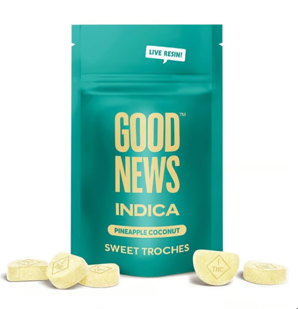 Photograph of product: Pineapple Coconut Live Resin Troches | 10mg/10pk (100mg)