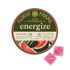 Photograph of product: Florist Farms | Energize | Sour Watermelon (S) | Gummies | 100mg