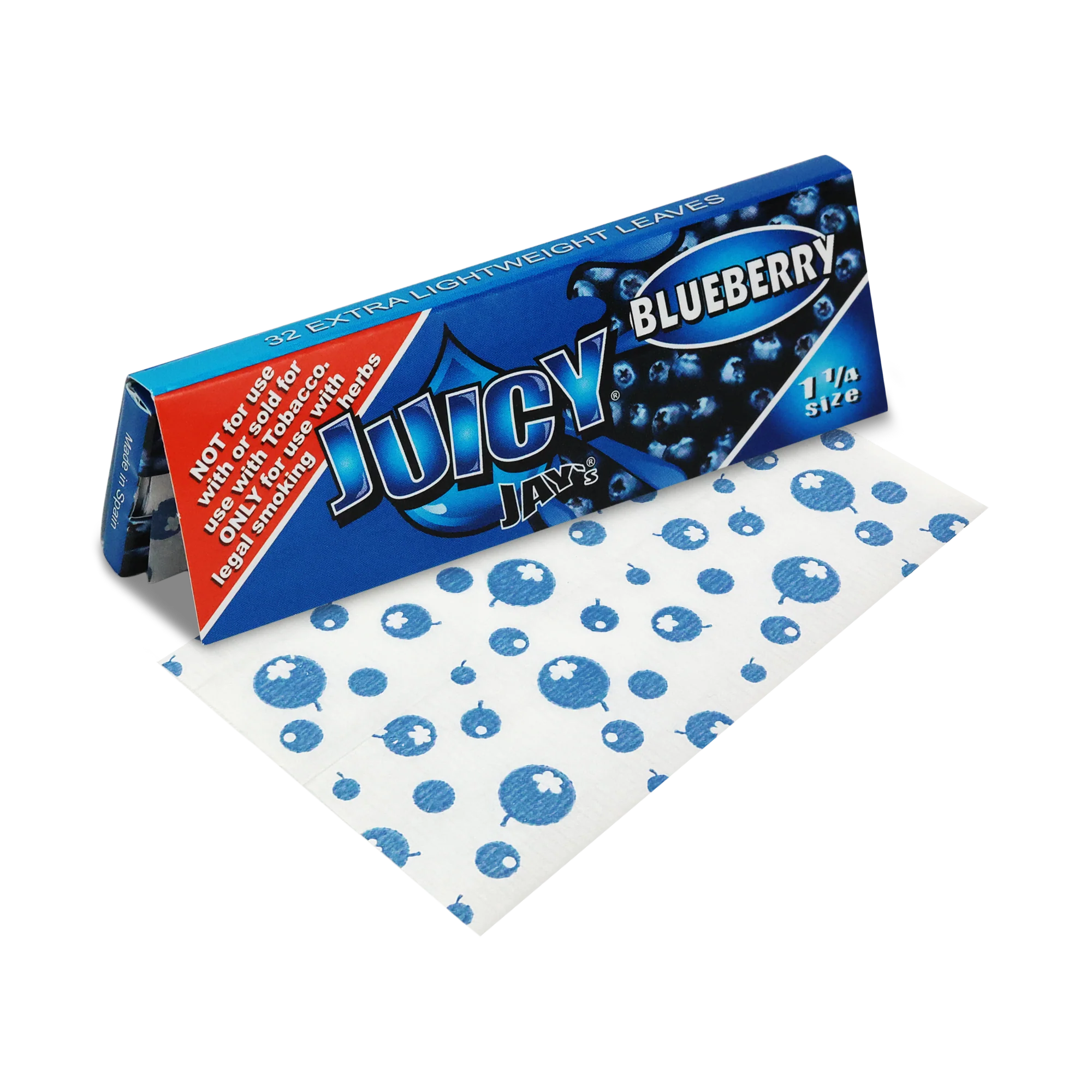 Photograph of product: Juicy Jay's - Blueberry - 1 1/4 Rolling Papers