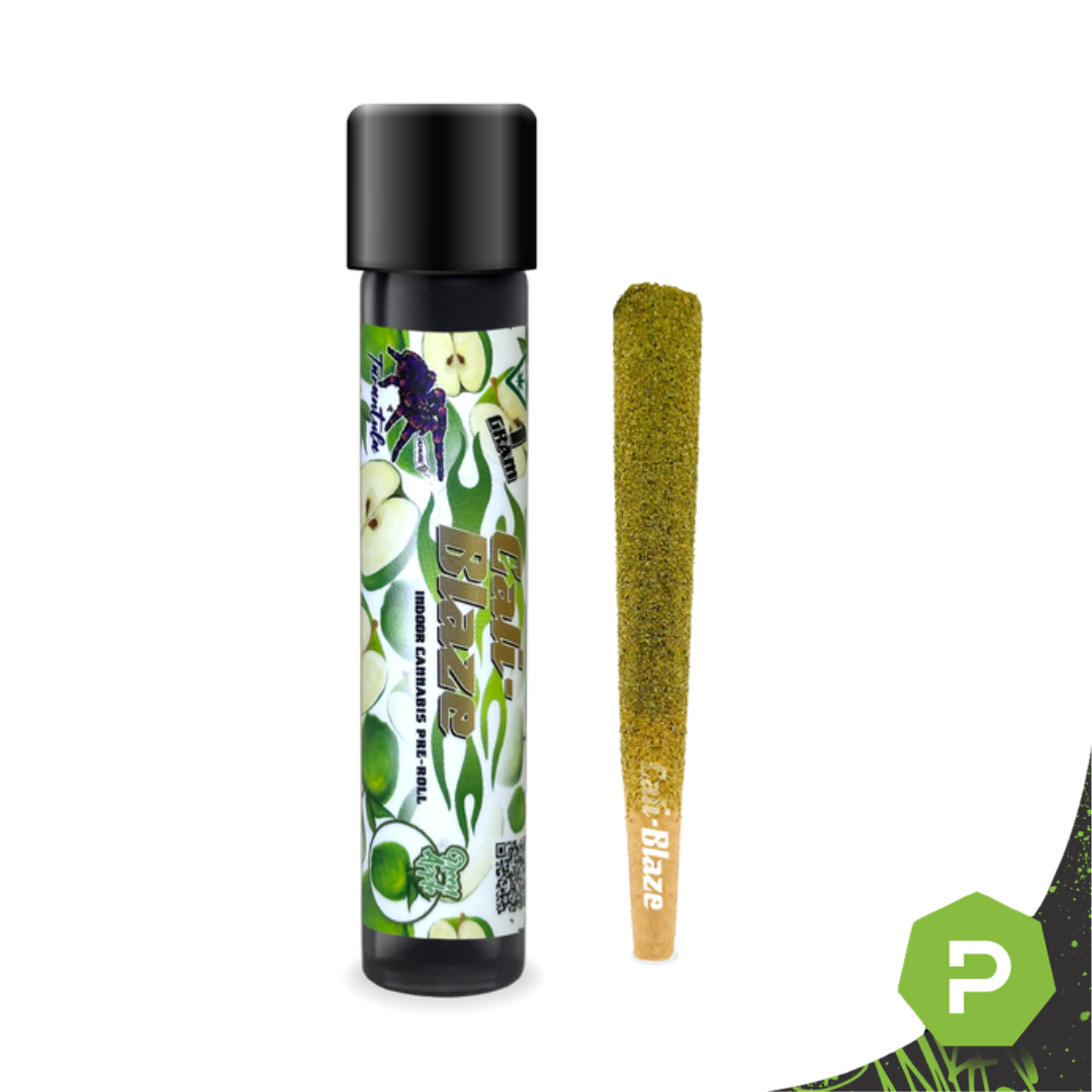 Photograph of product: Cali Blaze Tarantula Preroll | Green Apple