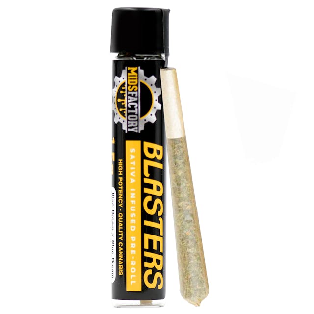 Photograph of product: Raspberry Cough x Sugar Flambe Blaster (S) - Infused Pre Roll 1.5g - Raspberry Cough x Sugar Flambe