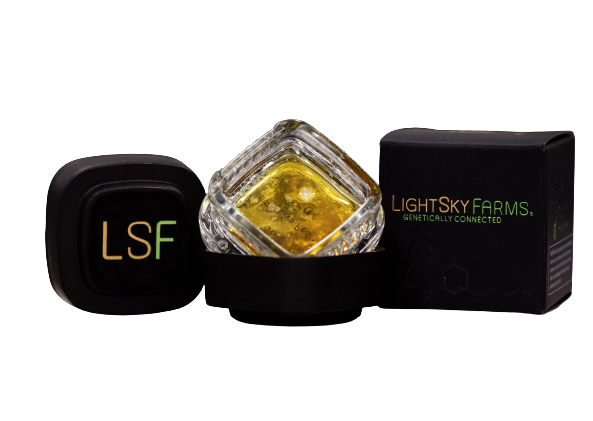 Photograph of product: Light Sky Farms - Live Rosin Thumbprint - Peaches and Cream - 2G