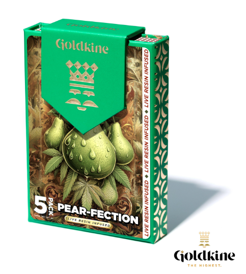 Photograph of product: Pear-Fection | 0.6g x 5pk | Live Resin Infused | Goldkine