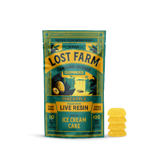Photograph of product: Lost Farm Live Resin Pineapple Gummies (100mg)