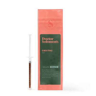 Photograph of product: Dr. Solomon's | Midwest Hemp x Brownie Scout | 1:1 RSO Syringe | 1g