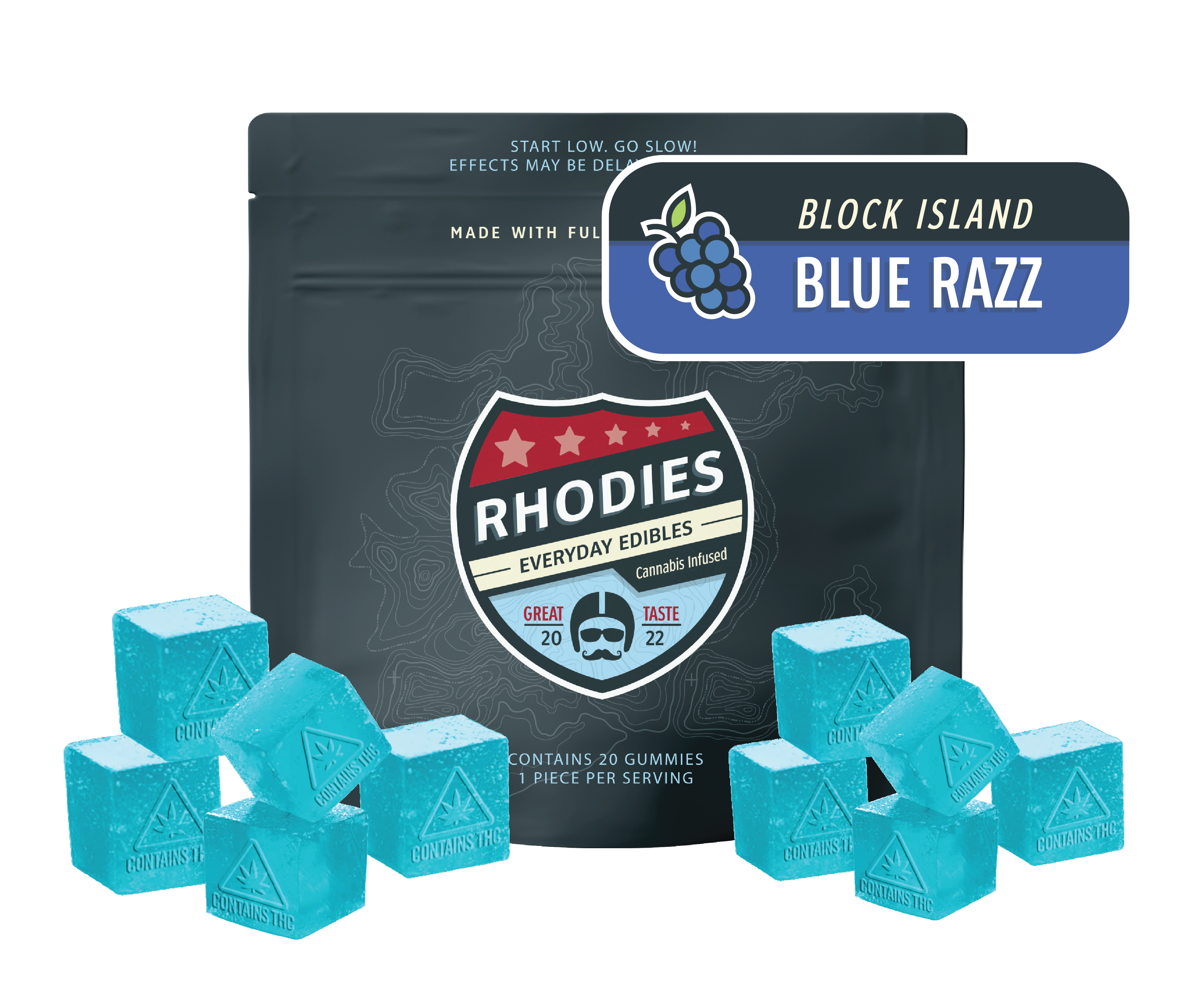 Photograph of product: Block Island Blue Raspberry | Gummies | 20pk