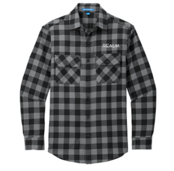 Photograph of product: Realm | Flannel Shirt | Black I Large