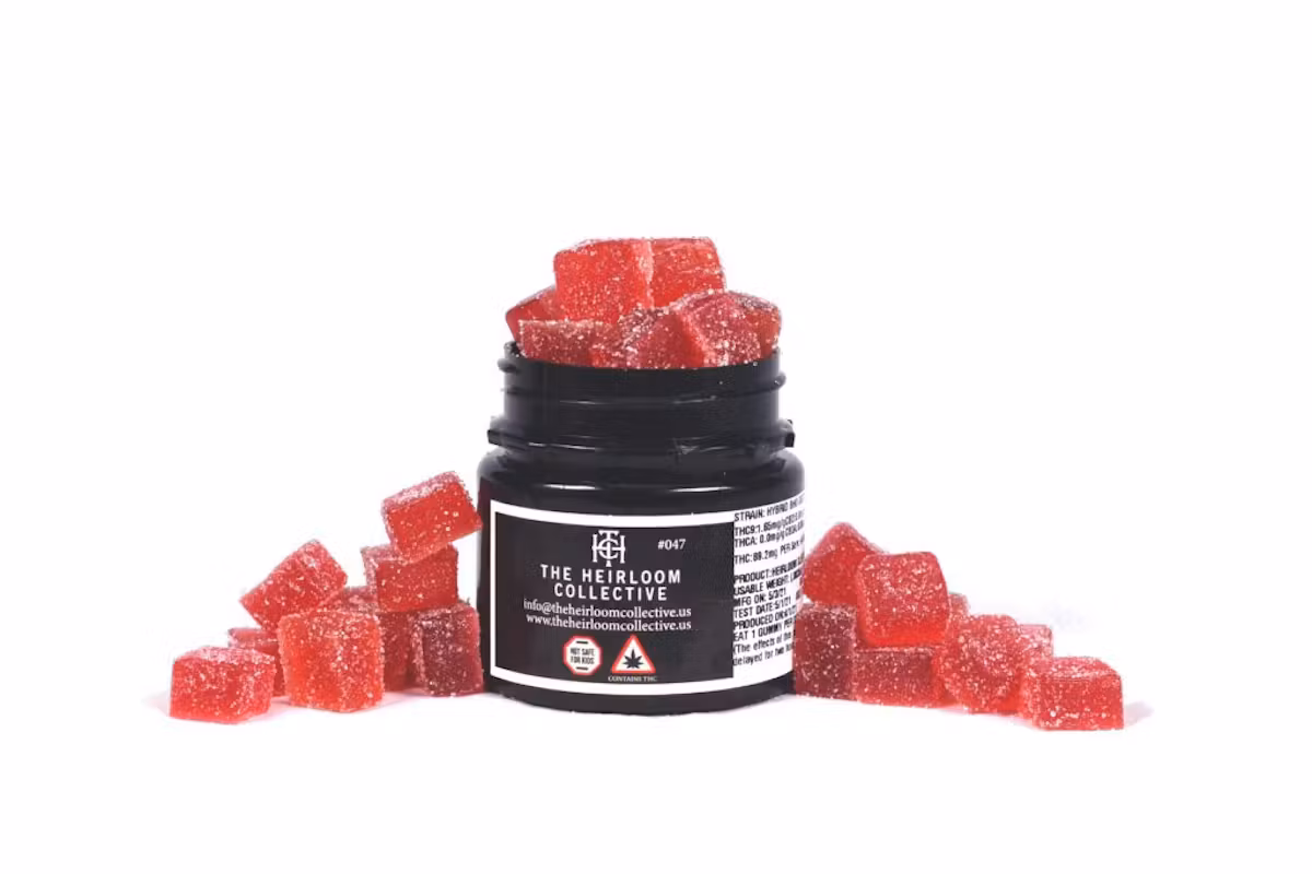 Photograph of product: Strawberry 1:1 (TH-oui:CBN) - 100mg Sleep Cubes - The Heirloom Collective
