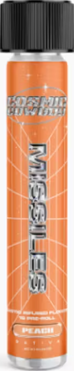 Photograph of product: COSMIC COWBOY | MISSILES INFUSED PRE-ROLL | PEACH