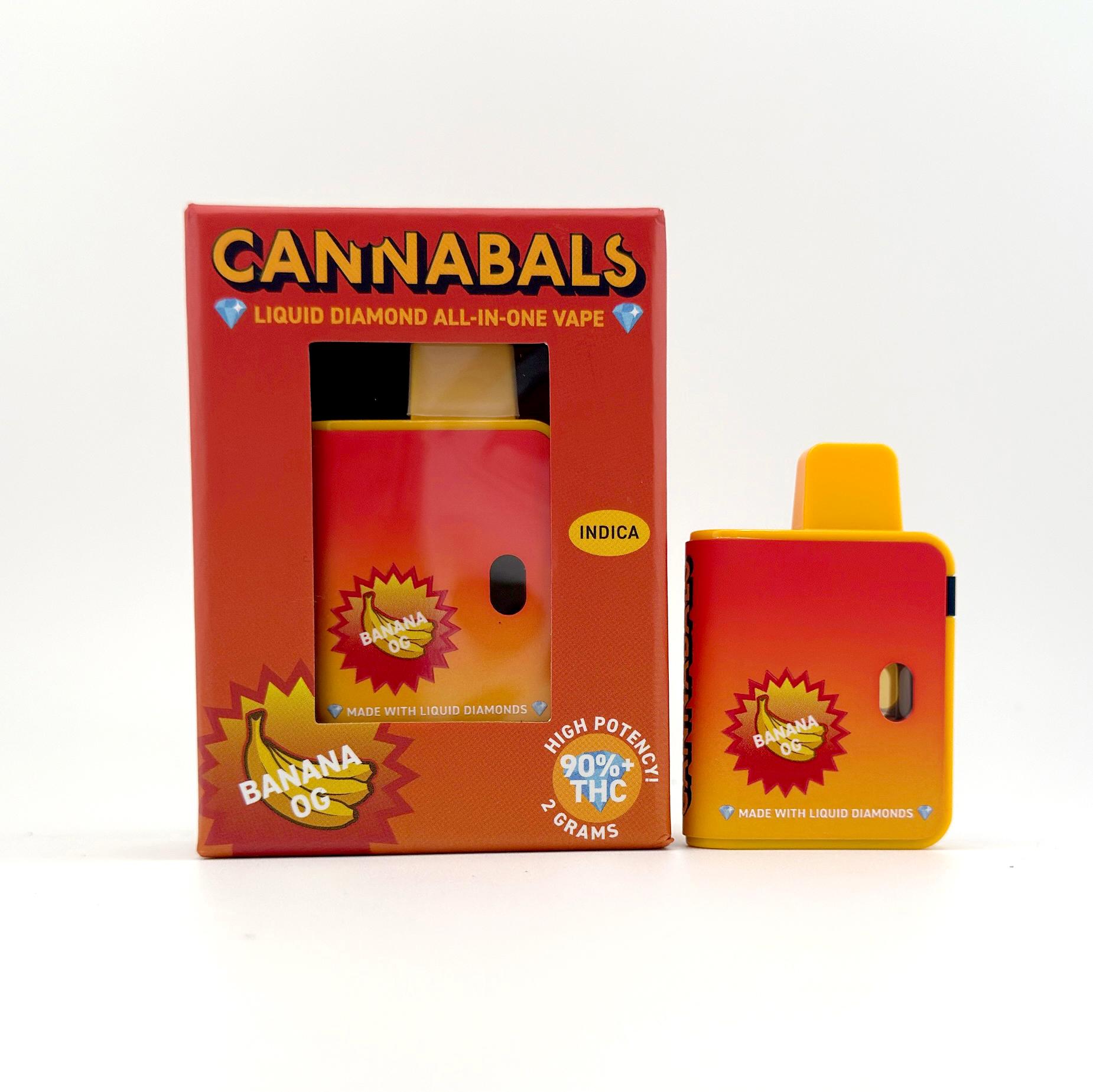 Photograph of product: Cannabals | Banana OG | Liquid Diamonds 2g AIO