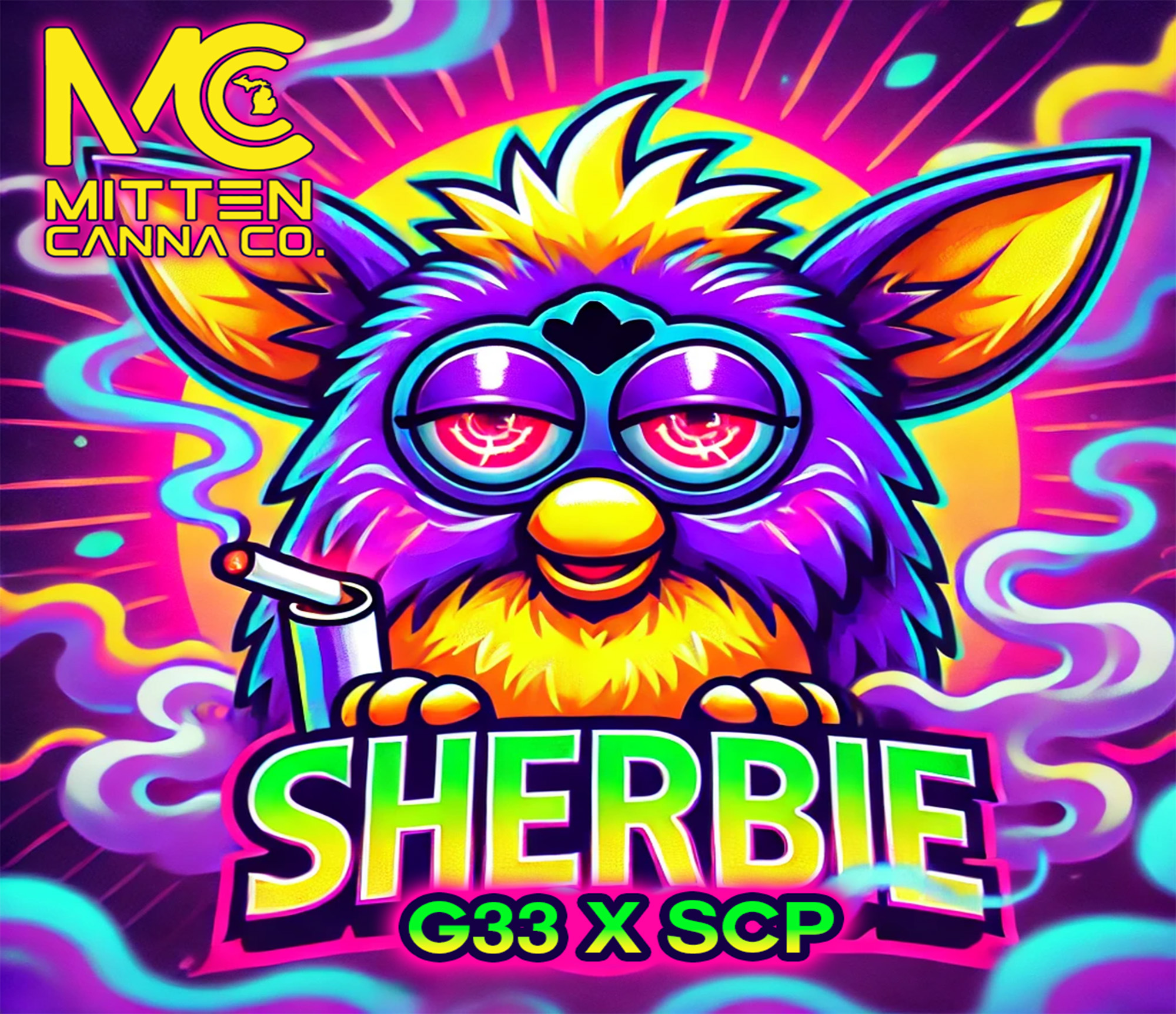 Photograph of product: DELI - Mitten Canna - Sherbie - 1g