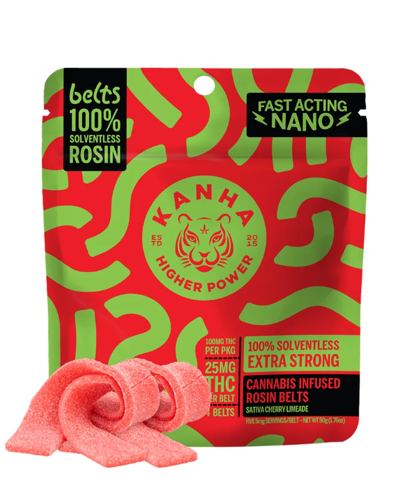 Photograph of product: Rosin Belts | Kanha | Sour Cherry Limeade [4pk]