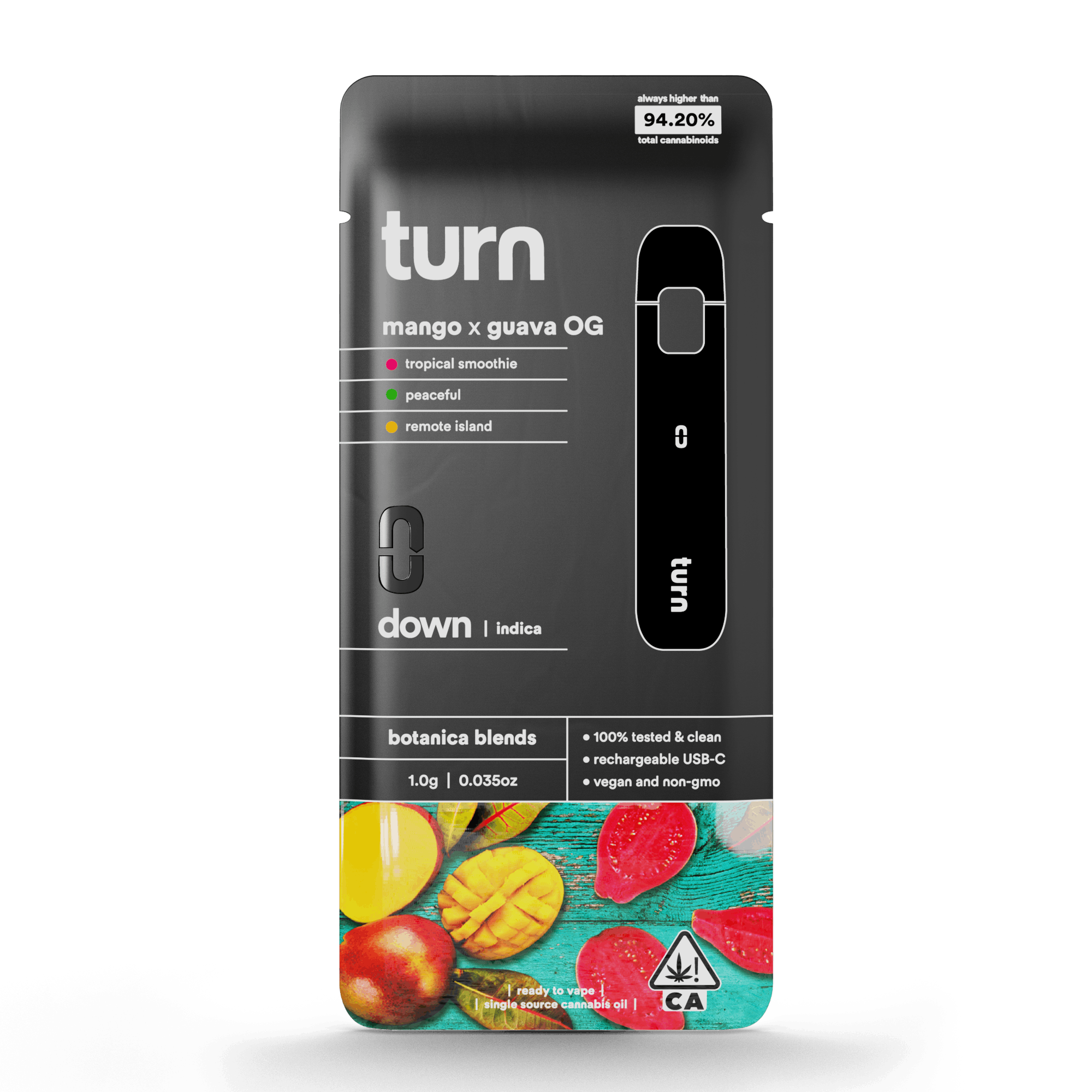 Photograph of product: Turn |mango x guava og (i) / botanica blends / 1g AIO