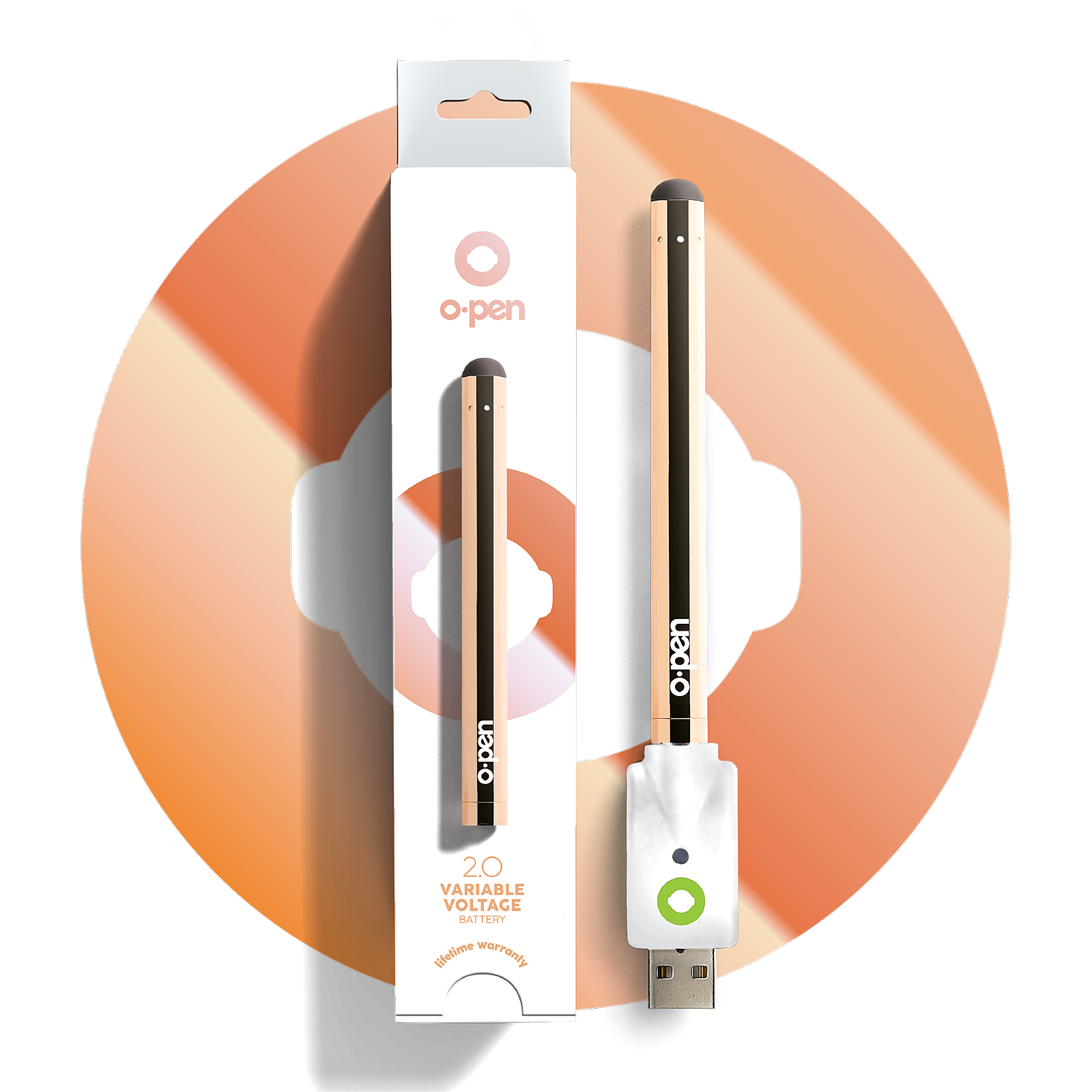 Photograph of product: O.Pen Variable Voltage Battery - Rose Gold
