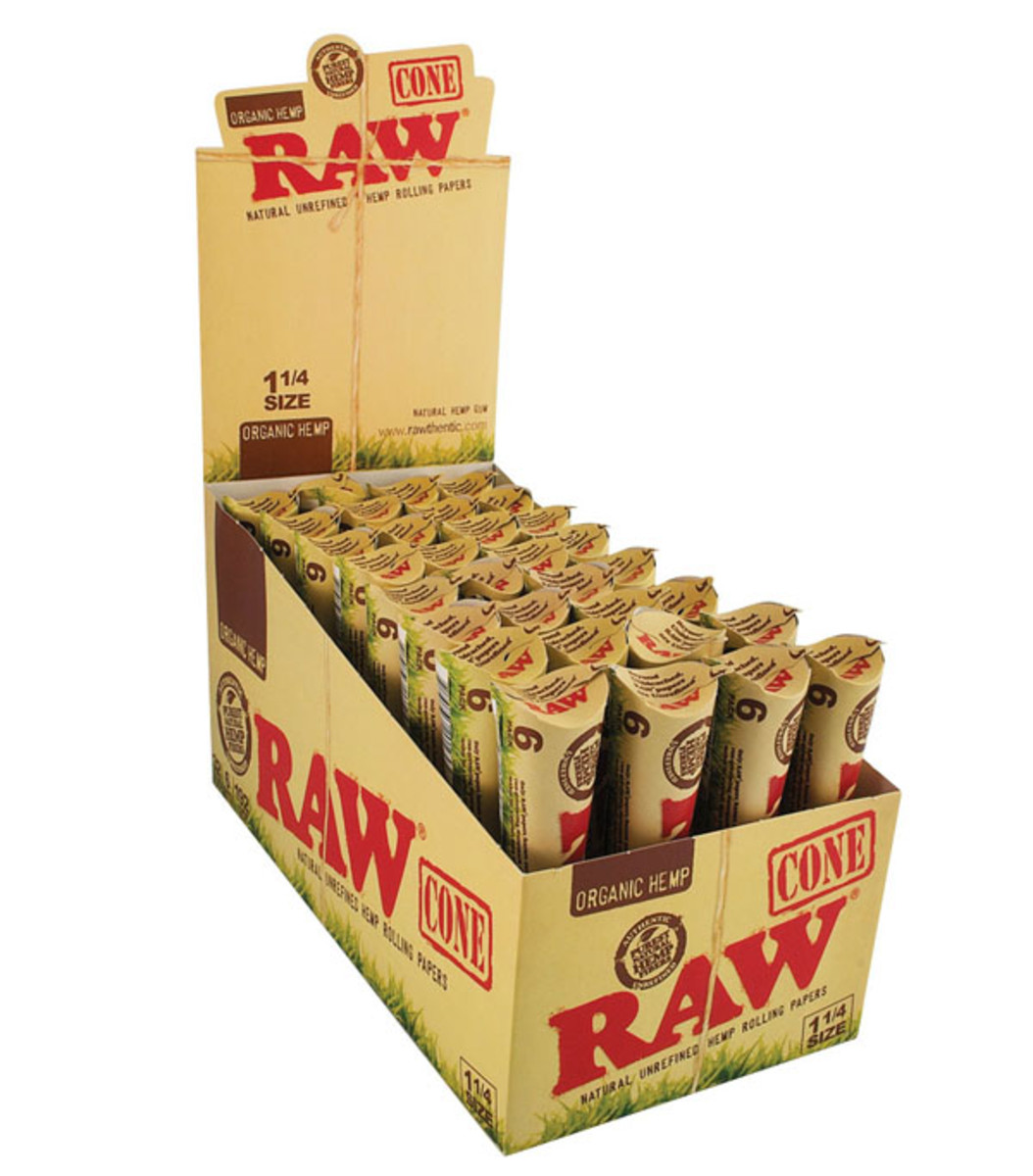 Photograph of product: RAW Organic Hemp Cones | 1 1/4 | 6pk