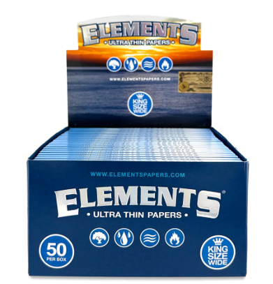 Photograph of product: Elements - Ultra Thin Rice Papers - King Size Wide
