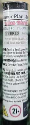 Photograph of product: Infused Preroll | Utica Blend (H) Pioneer Plant-tech