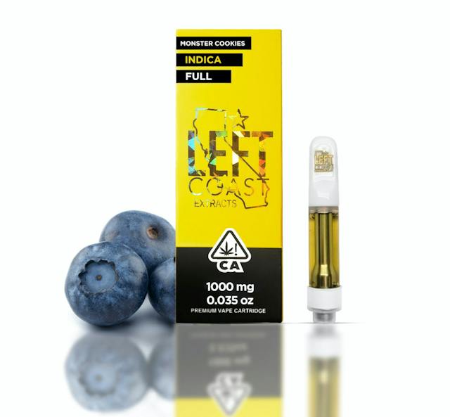 Photograph of product: Left Coast |510 1g - Monster Cookies - Cartridge - Oui'd - 
