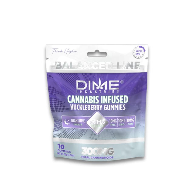 Photograph of product: Huckleberry Nighttime Gummies - 