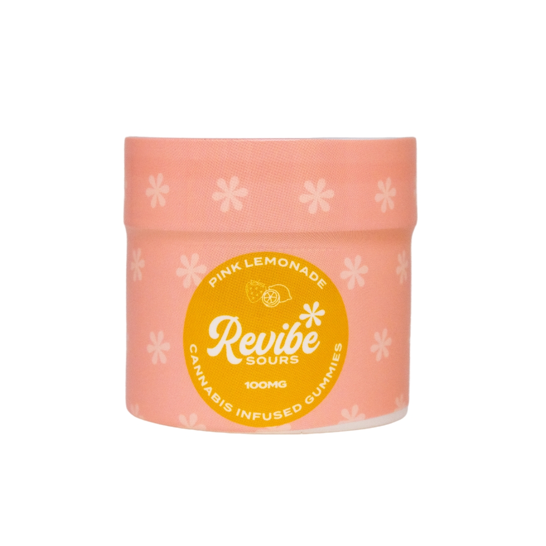 Photograph of product: Revibe - Sour Pink Lemonade TH-oui Gummies - 100mg
