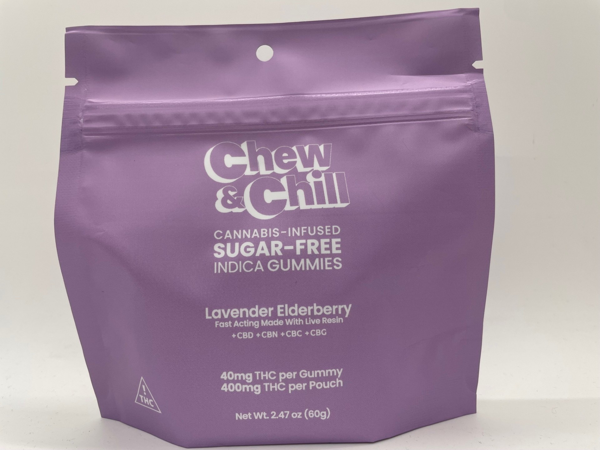 Photograph of product: Lavender Elderberry Live Resin TH-oui:CBD:CBG:CBN 8:1:1:1 | 40mg - 10 Count