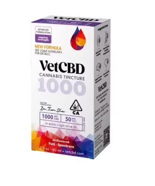 Photograph of product: VET CBD Regular Strength Tincture CBD 1000mg/TH-oui 50mg 2oz