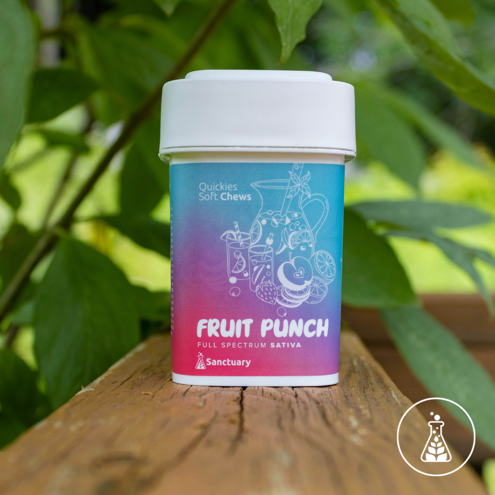 Photograph of product: Fruit Punch Full Spectrum Fruit Chews | 100mg - Quickies