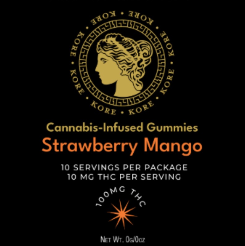 Photograph of product: Kore | Gummies | Strawberry Mango | 10pk/100mg