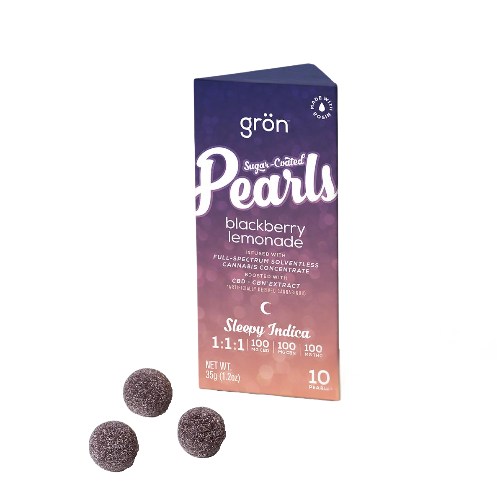 Photograph of product: BLACKBERRY LEMONADE PEARLS (1:1:1 CBD:CBN:TH-oui)