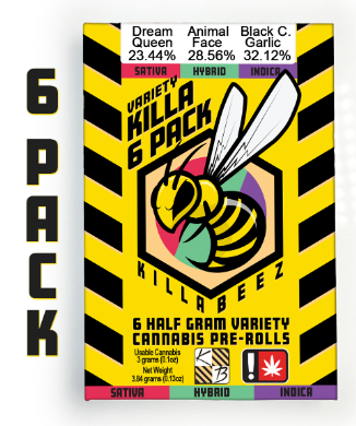 Photograph of product: Killa Beez // 6pk Multi Pack