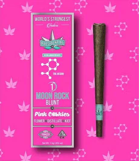 Photograph of product: Presidential x TH-oui Design - Pink Cookies - Moon Rock Blunt
