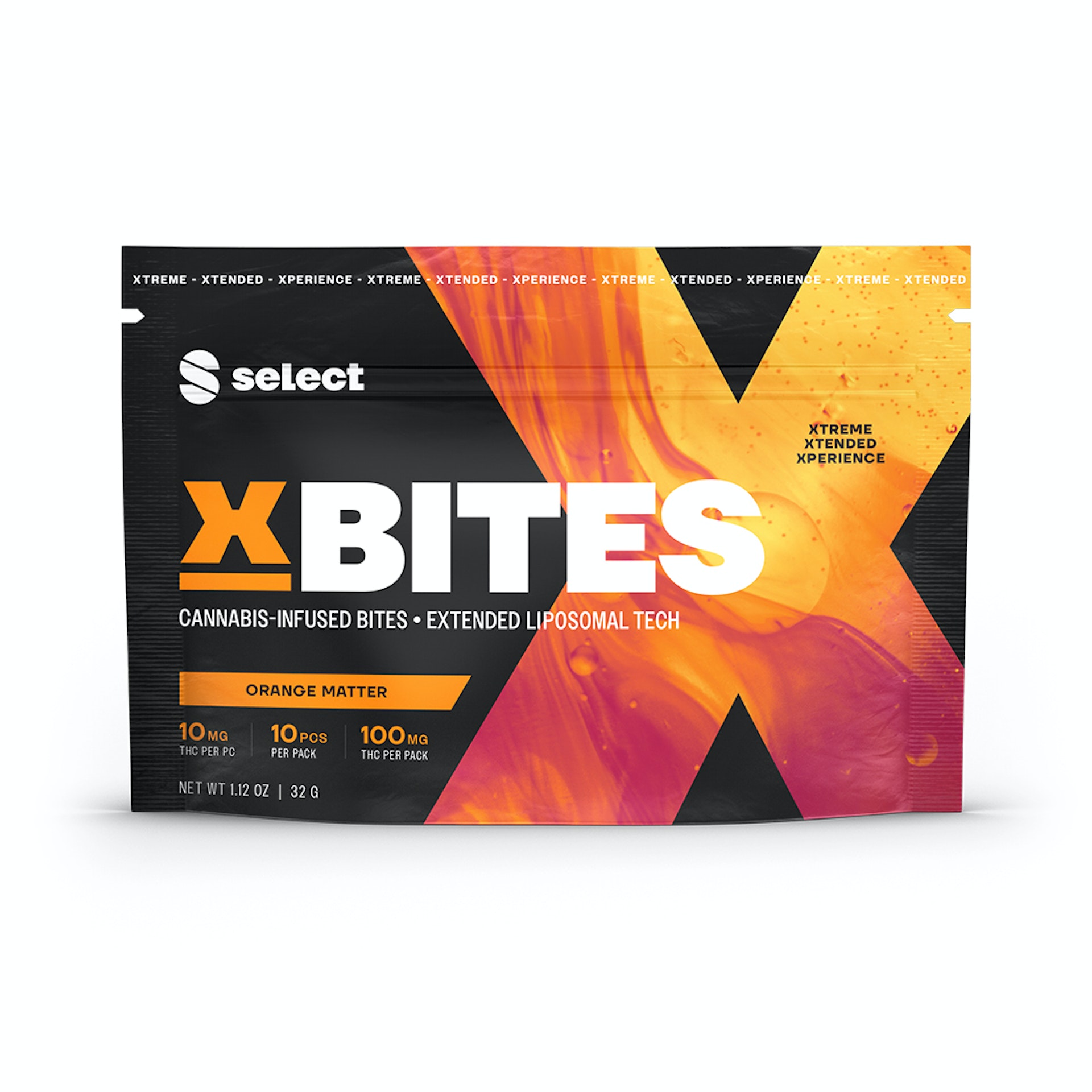 Photograph of product: Select X-Bite | Orange Matter | 10mg TH-oui x 10ct Gummies