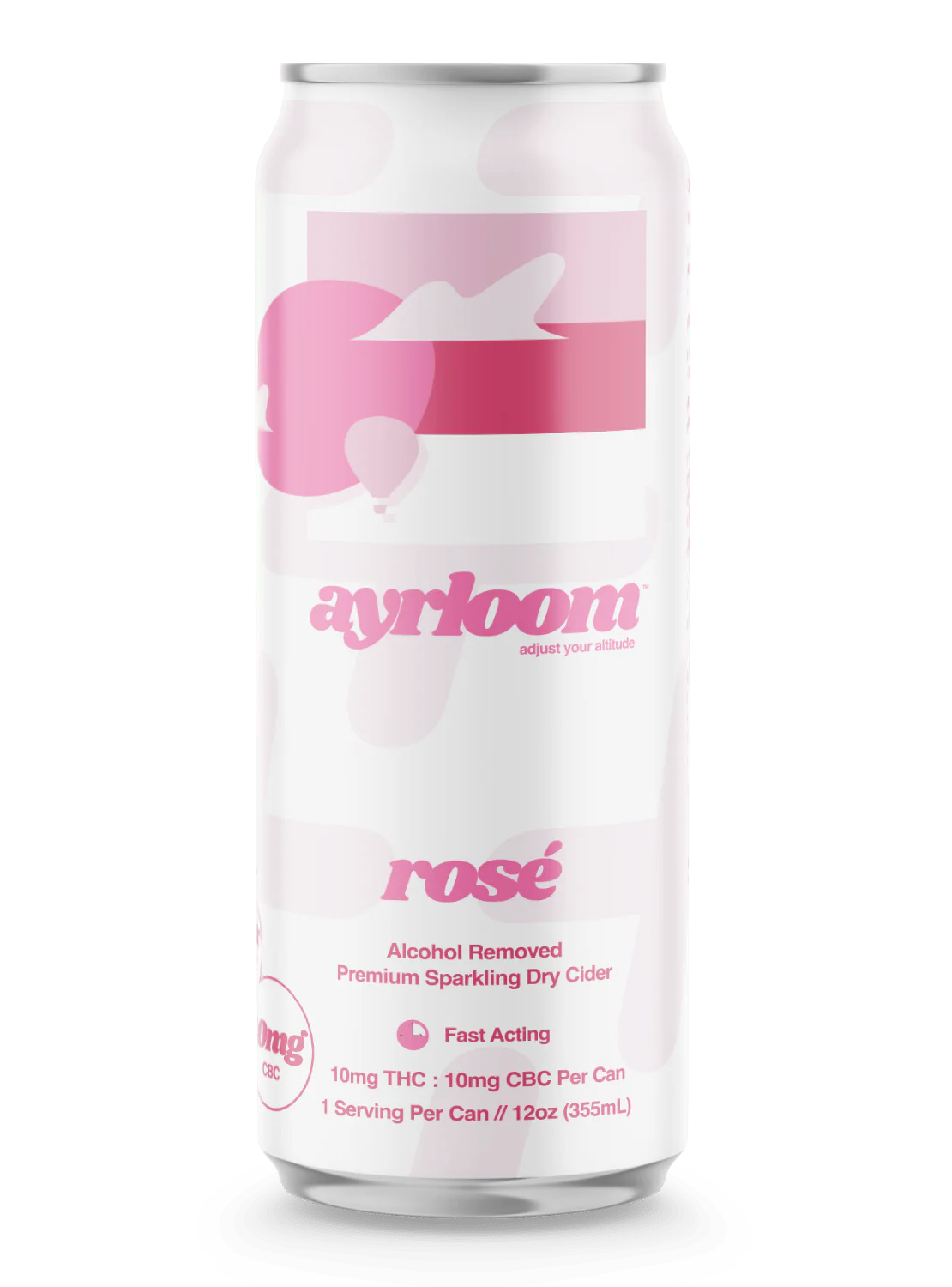Photograph of product: Ayrloom | 12oz single can | 1 : 1 | TH-oui : CBC | Rose