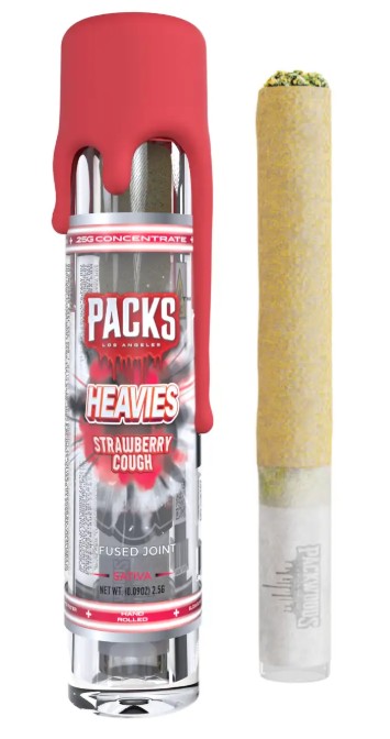 Photograph of product: Packs | Heavy | Strawberry Cough | Infused Pre-roll