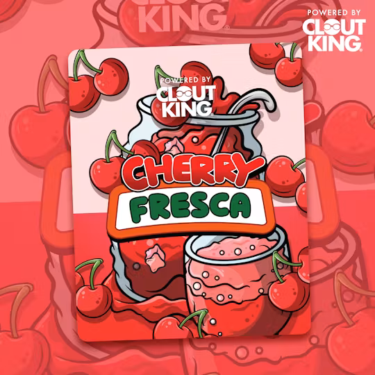 Photograph of product: Clout King Pre Pack Flower Cherry Fresca - 3.5g