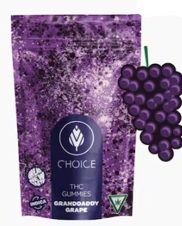 Photograph of product: Granddaddy Grape (Oui'd) | Choice | Gummies | 200mg