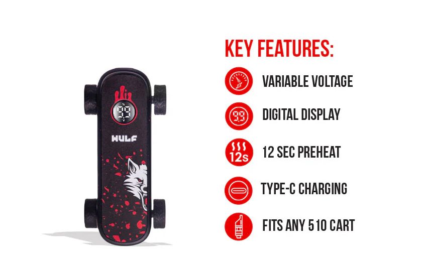 Photograph of product: Deck Skateboard 510 Voltage Battery