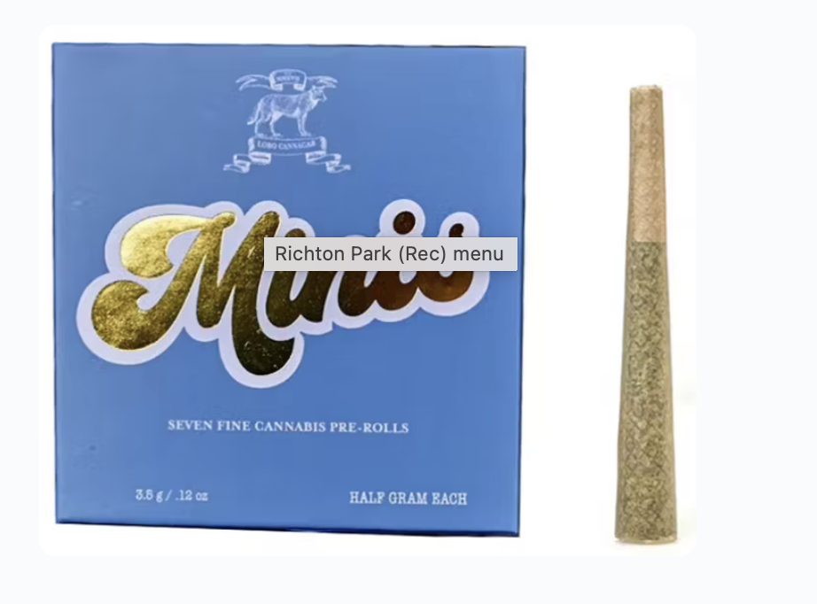 Photograph of product: LOBO MINIS MARSHMELLOW OG 5PK PRE-ROLLS 2.5G