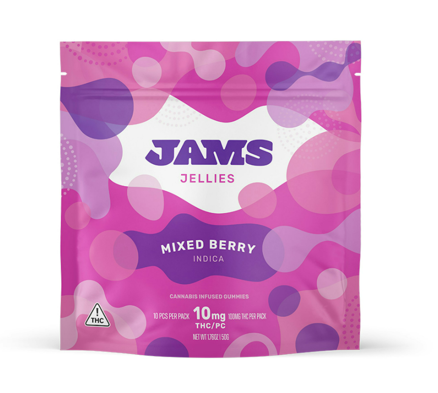 Photograph of product: JAMS Jellies Mixed Berry 10mg X 10pk
