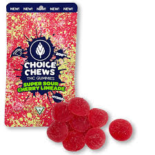 Photograph of product: Choice - Gummies - Super Sour Cherry Limeade - Hybrid - 200mg