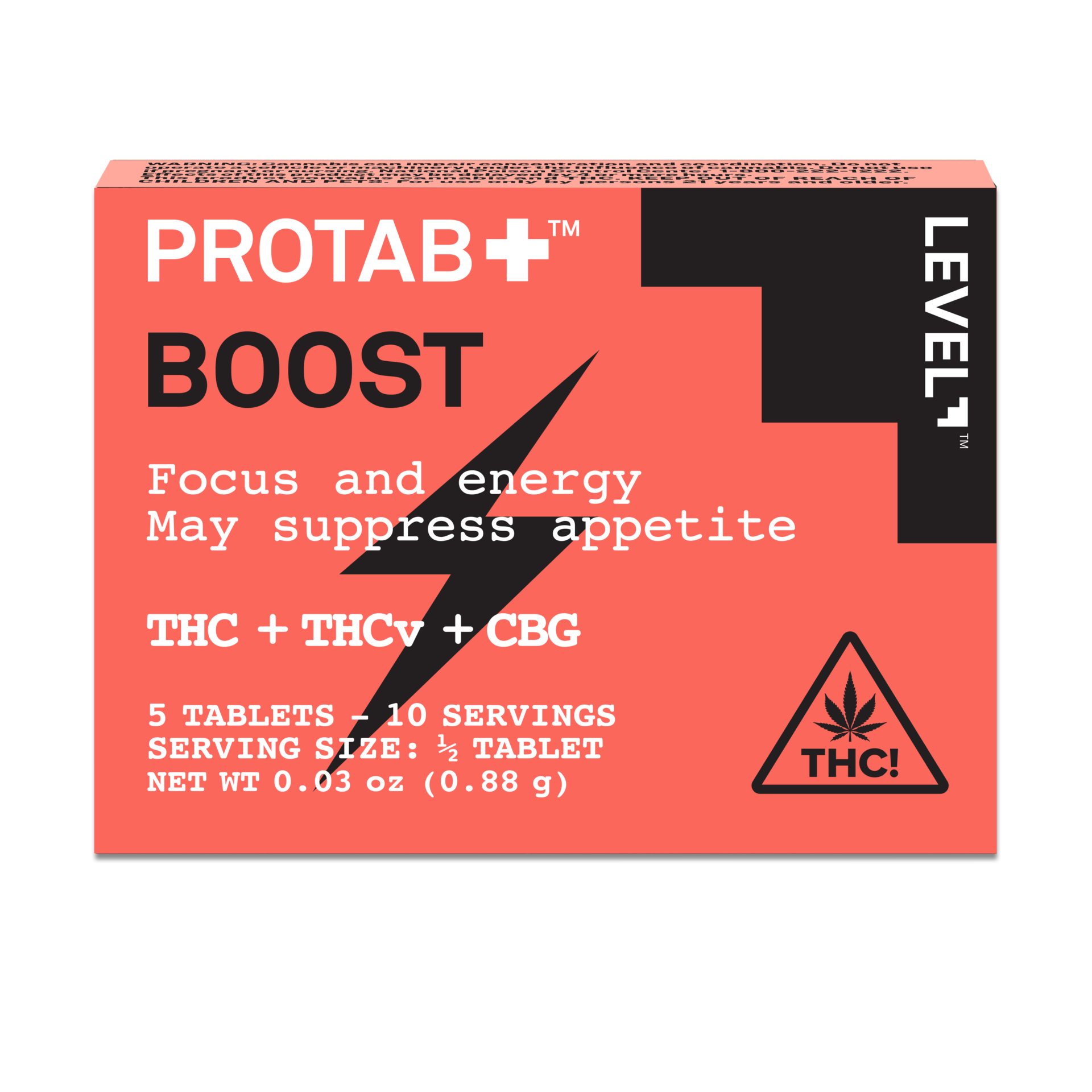 Photograph of Product: Level | Protab+ |  Boost THC/THCV/CBG