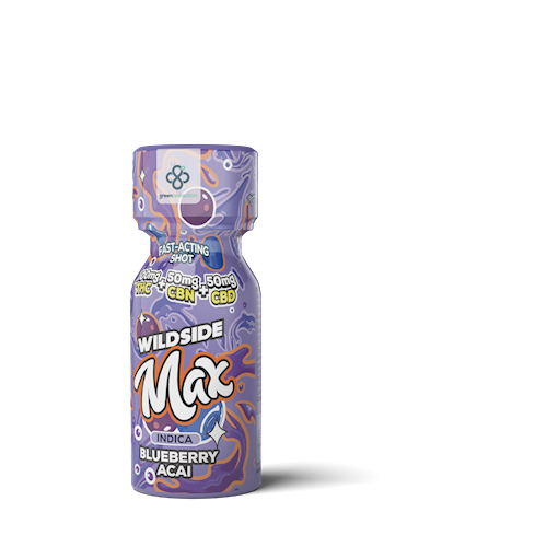 Photograph of Product: Wildside Max - Blueberry Acai THC/CBN/CBD (100mg)