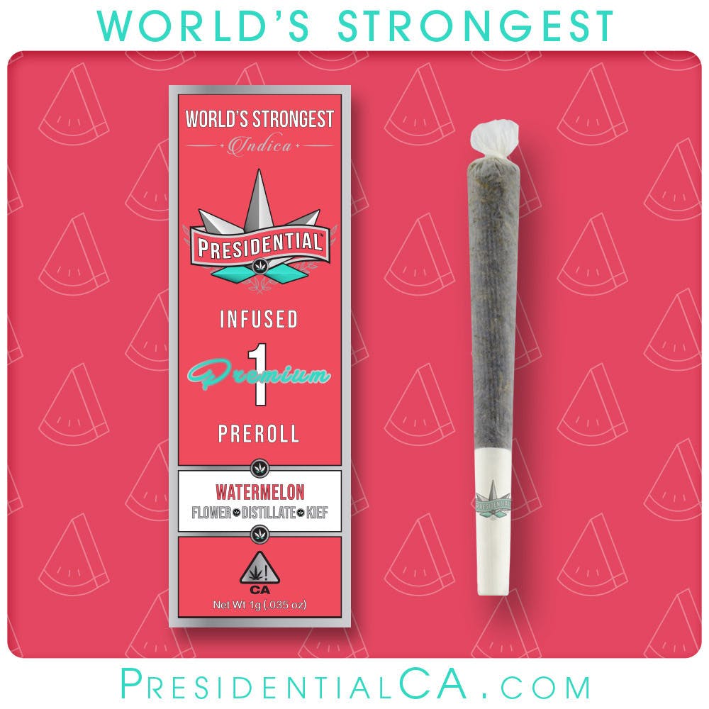 Photograph of product: Presidential Moon Rock Preroll - Watermelon (1g)
