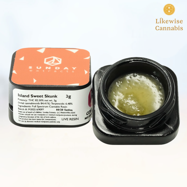 Photograph of product: ISLAND SWEET SKUNK 3G LIVE RESIN