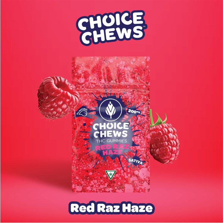 Photograph of product: CHOICE | Edible | Gummies | Mega Chews | Red Razzilla | 200mg